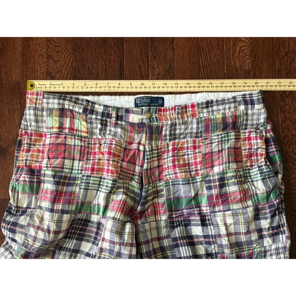 Polo Ralph Lauren Shorts Mens 42 Multicolor Madras Patchwork 42x9